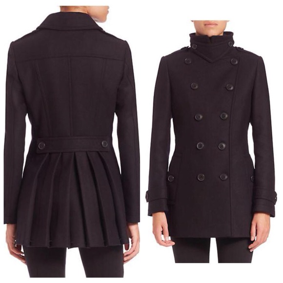 burberry pleated coat